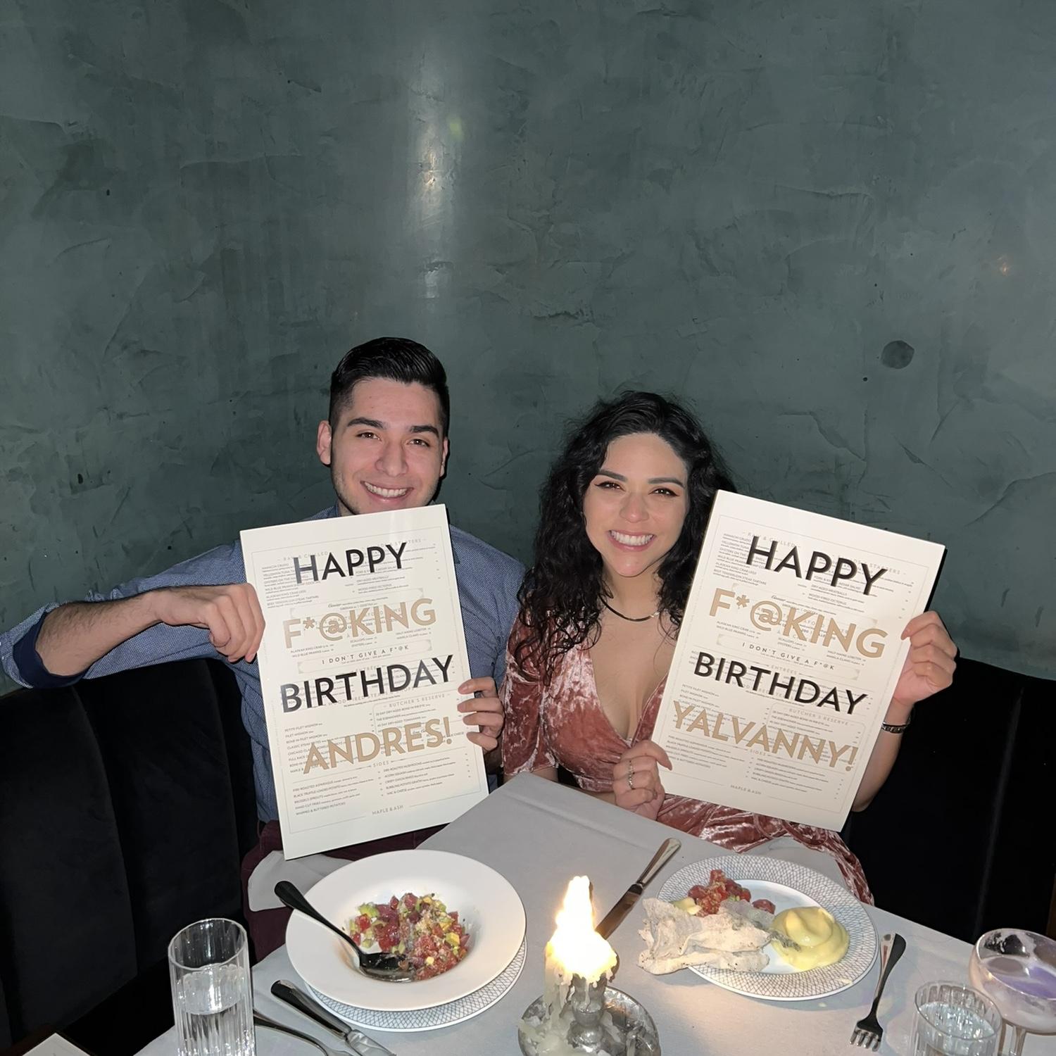 Our first birthday together           
Nuestro primer cumpleaños