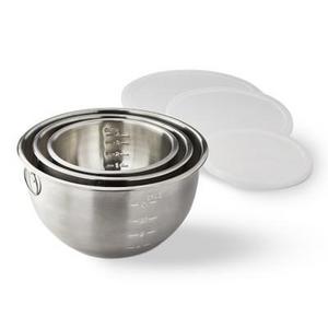 Stainless Steel Mixing Bowls with Lids, Set of 3