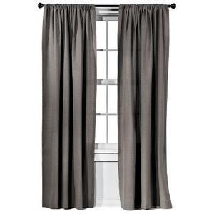 Farrah Curtain Panel Black (54"x84") - Threshold™