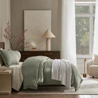 Signature Hemmed Organic 3-Piece Duvet Set