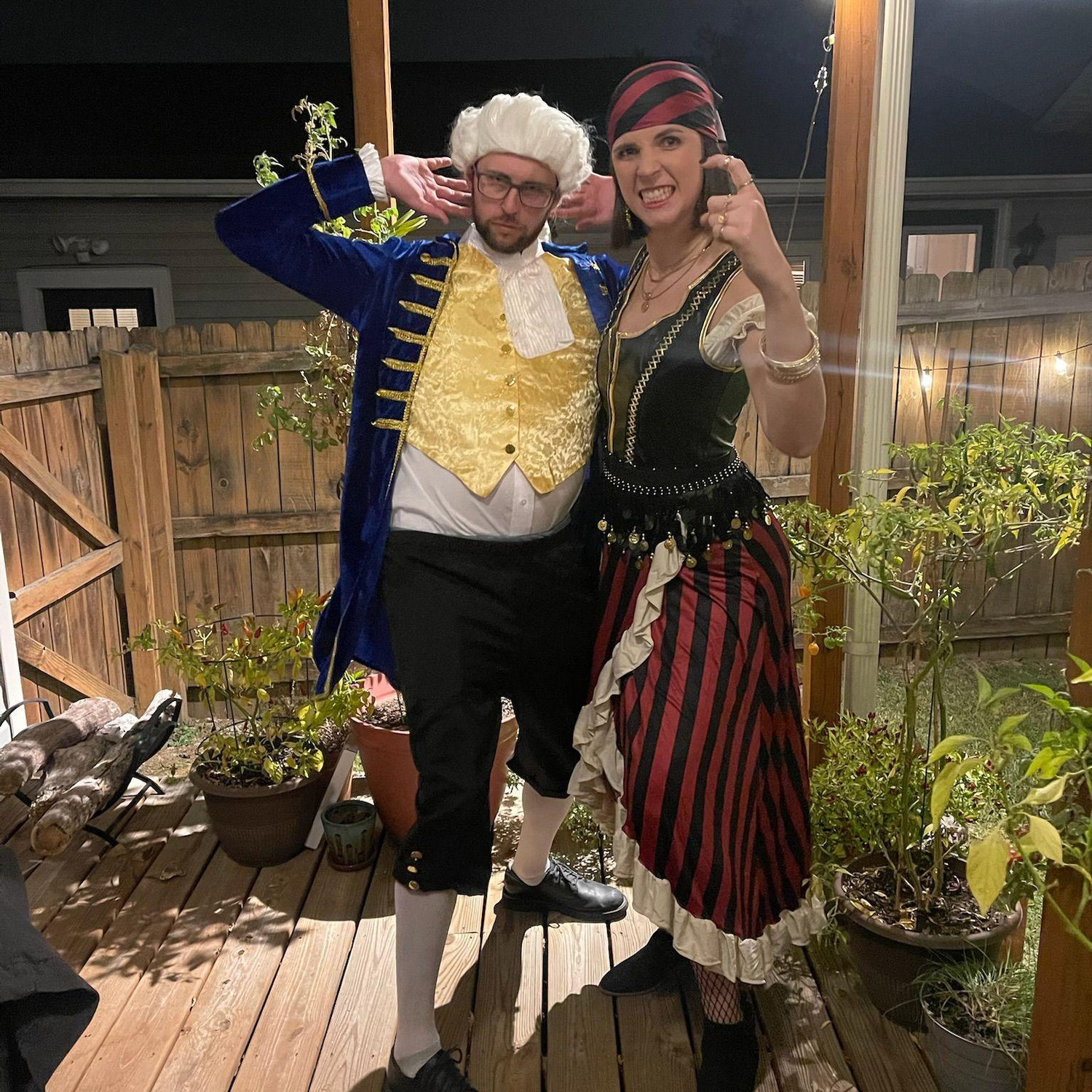 Pirate and Colonial man - Halloween 2024
