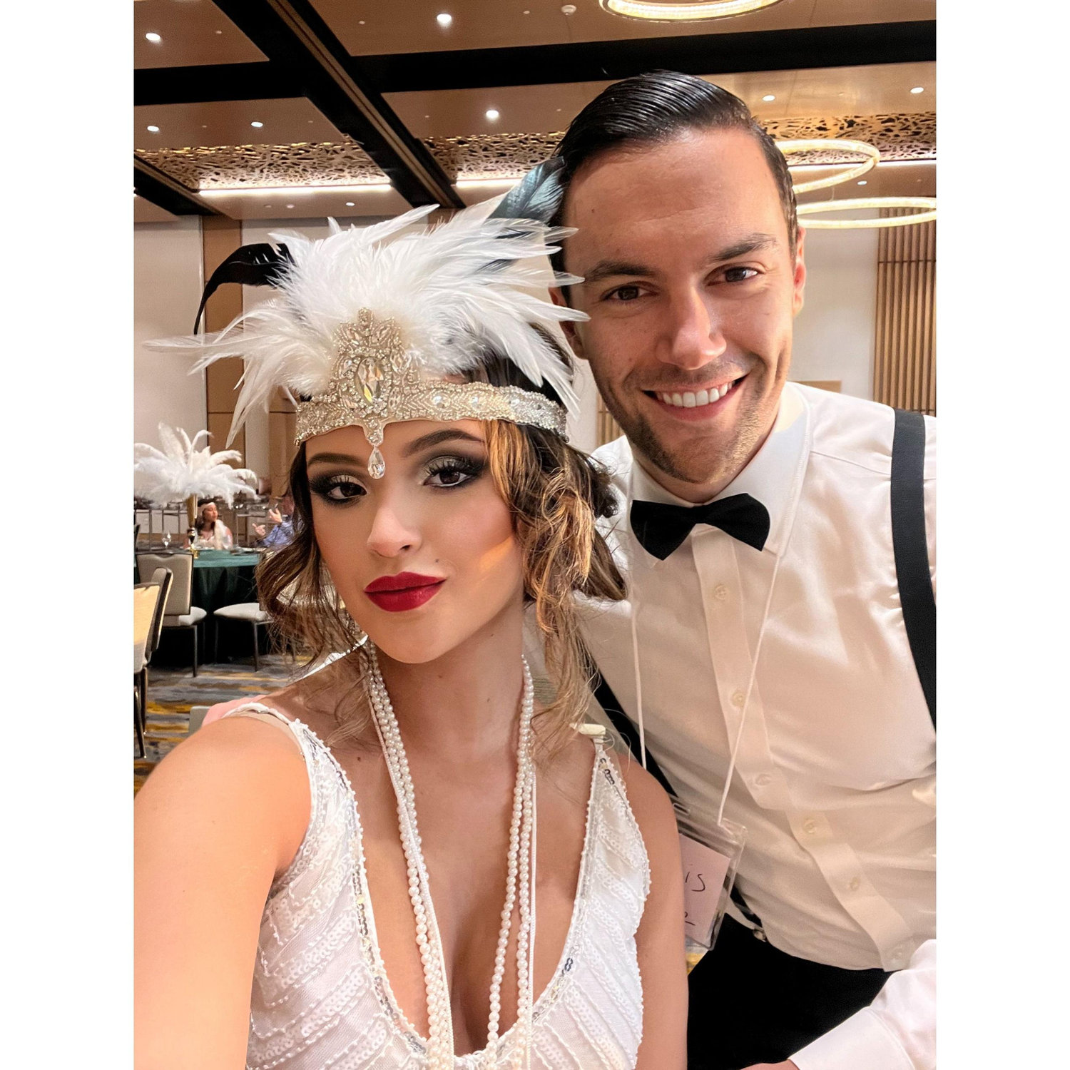 Sofia and Christopher at his BCG company summer party. It was roaring 20s theme!