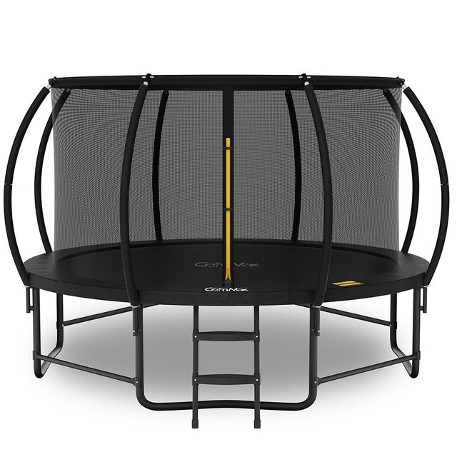 Calmmax 14FT 12FT 10FT 16FT Trampoline with Safety Enclosure, Anti-Rust Coating – ASTM Certified, Heavy-Duty Outdoor Trampoline with Ladder – for Kids & Adults