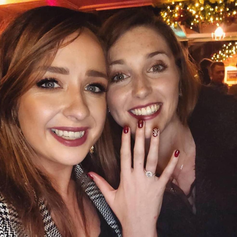 Aoife and bridesmaid Michelle