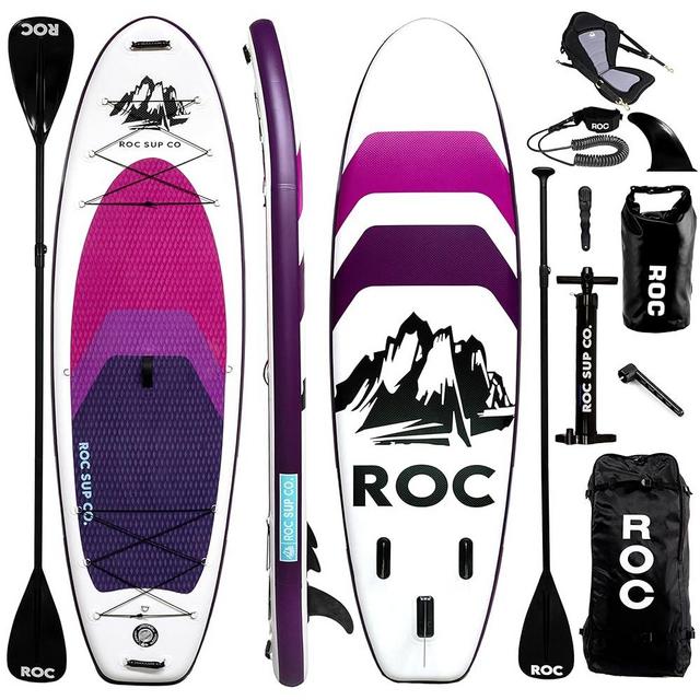 Roc Inflatable Stand Up Paddle Boards with Premium SUP Paddle Board Accessories, Wide Stable Design, Non-Slip Comfort Deck for Youth & Adults