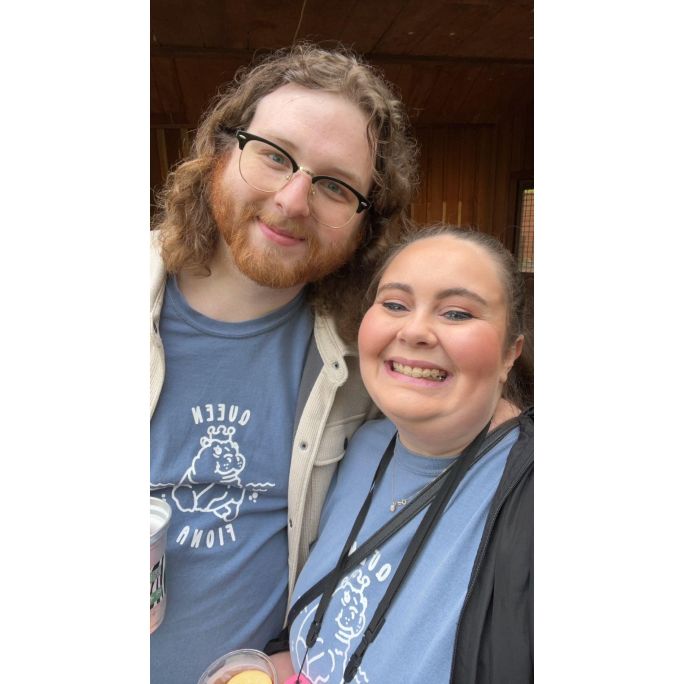 Cincinnati Zoo in our matching "Queen Fiona" T-Shirts, October 2023