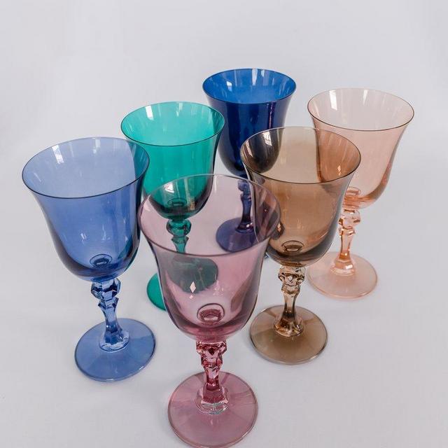Estelle Colored Regal Goblet - Set of 6 {Mixed Set}