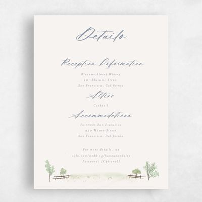 Dusty Blue Wedding Enclosure - Sable