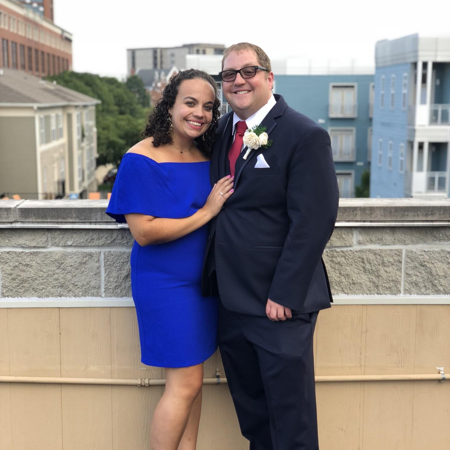 Celebrating Bobby's brother's wedding in Indianapolis.