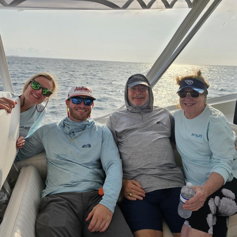Fishing trip for Frazer's birthday with all of the parents