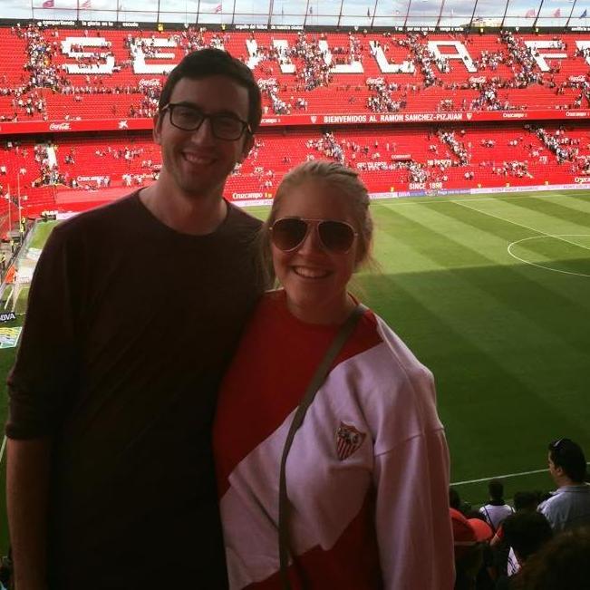 Jon loves his fútbol, so we went to a Sevilla FC game!