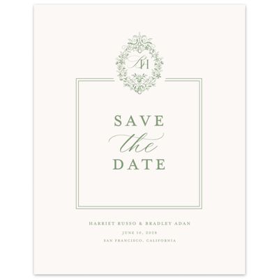 Bright Sage, Green Wedding Digital Save the Date - Lockwood Portrait