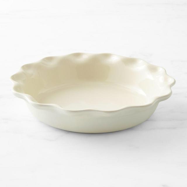 Le Creuset Heritage Ruffled Pie Dish, Matte White