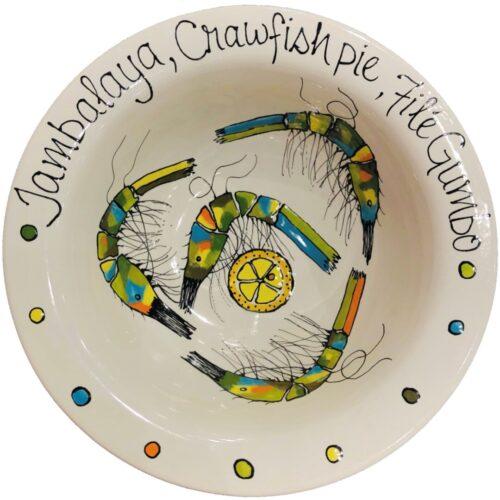 Rainbow Shrimp Words Serving Bowl – Jan Salzer