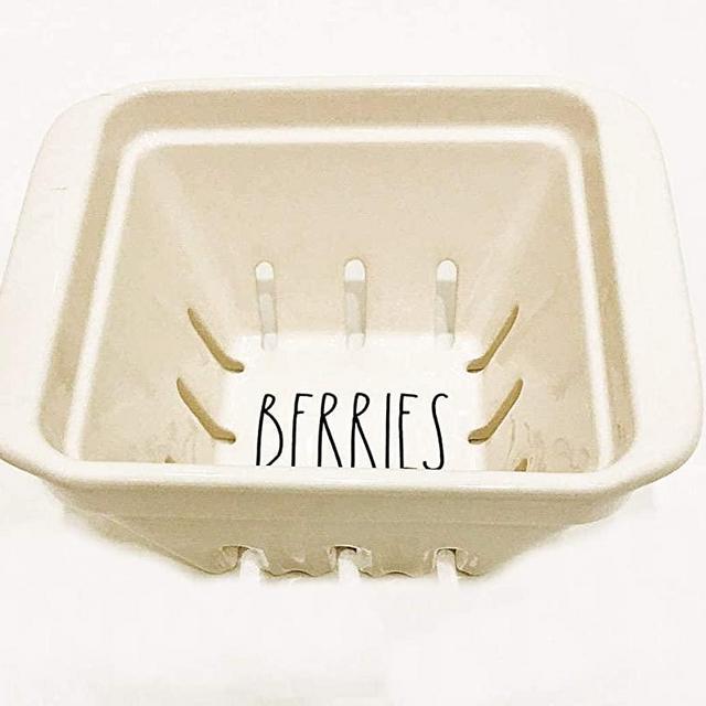 Rae Dunn Magenta Ceramic Berry Bowl for Storage and Serving | Inscribed: BERRIES