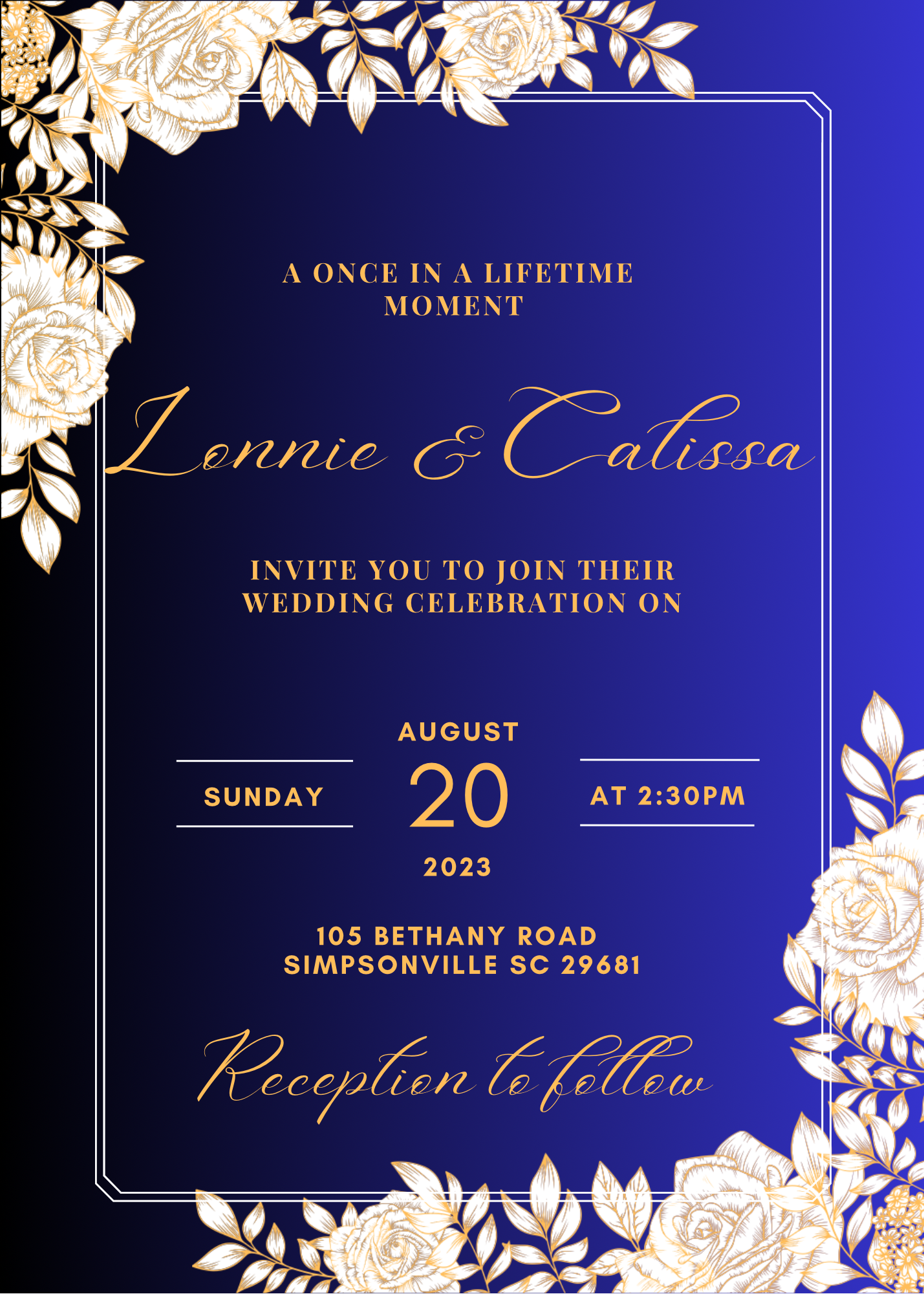 The Wedding Website of Calissa Goldsmith and Lonnie Mack