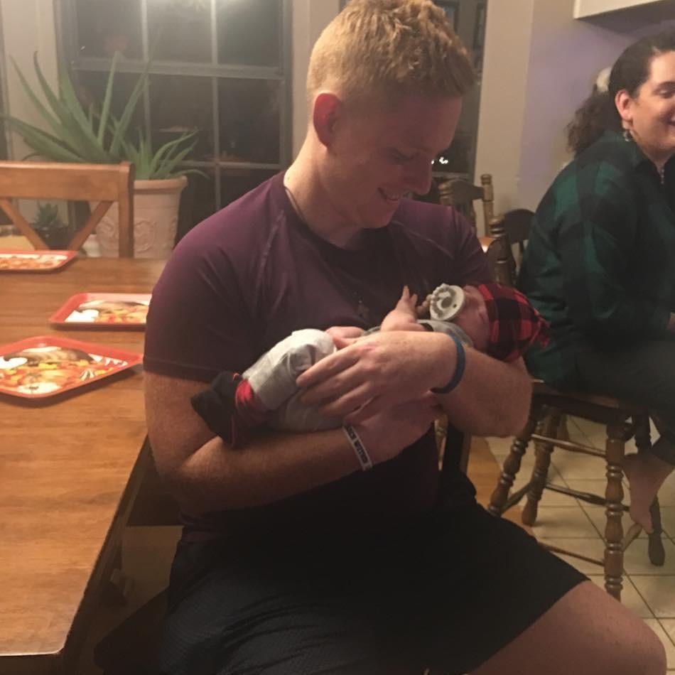 November 2018 - Holding baby Jac for the first time!