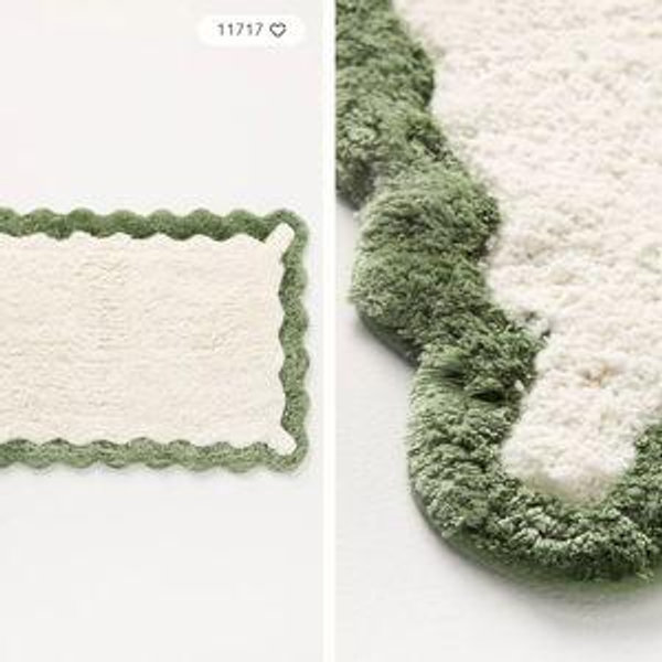 Maeve by Anthropologie Scalloped Cotton Bath Mat