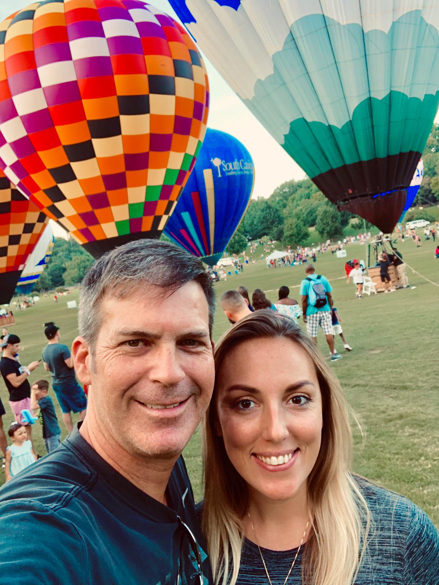 Hot air balloon festival at Piedmont Park