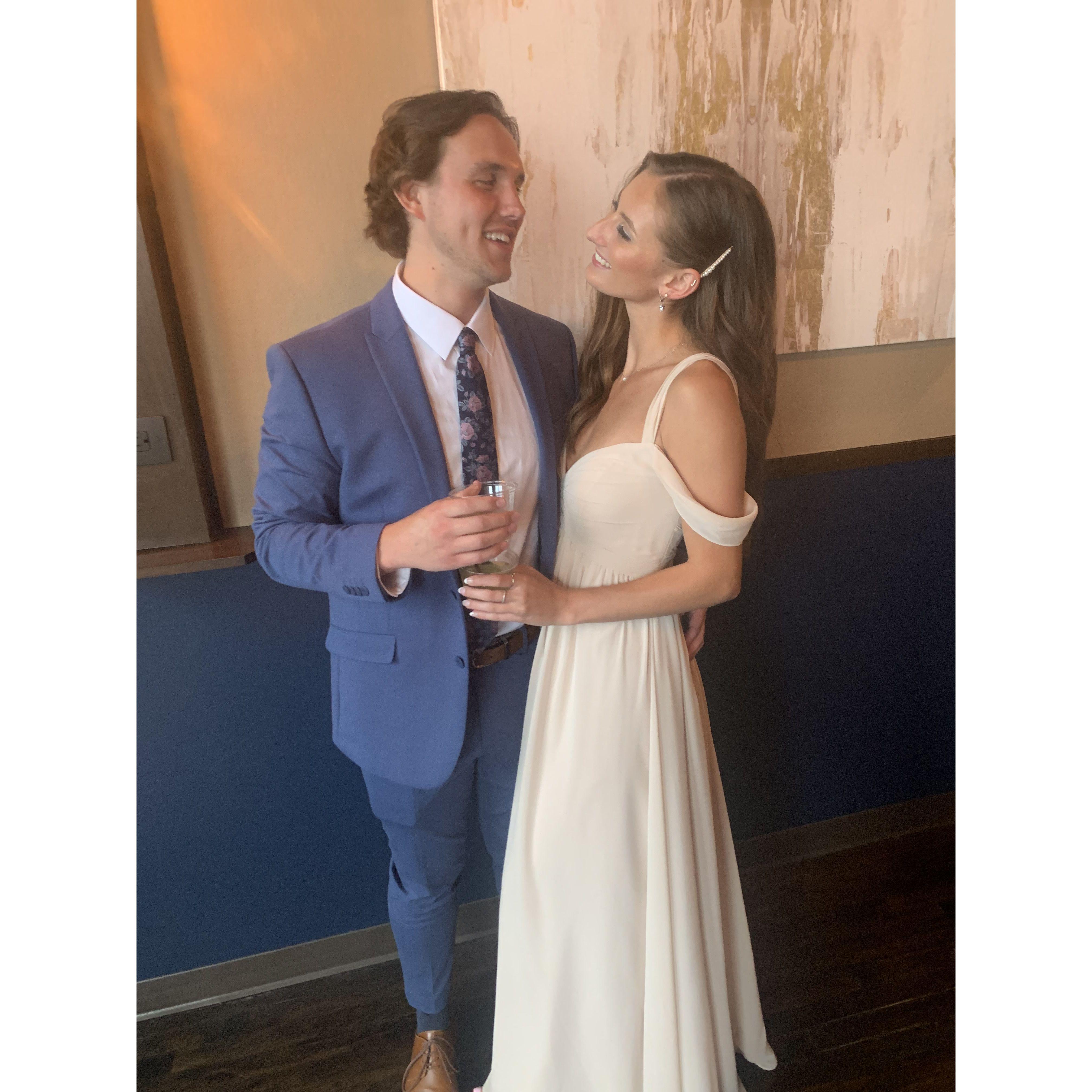 Our first wedding together