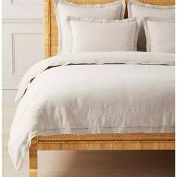 Portofino Linen Duvet Cover - King/Cal King in Flax Chambray