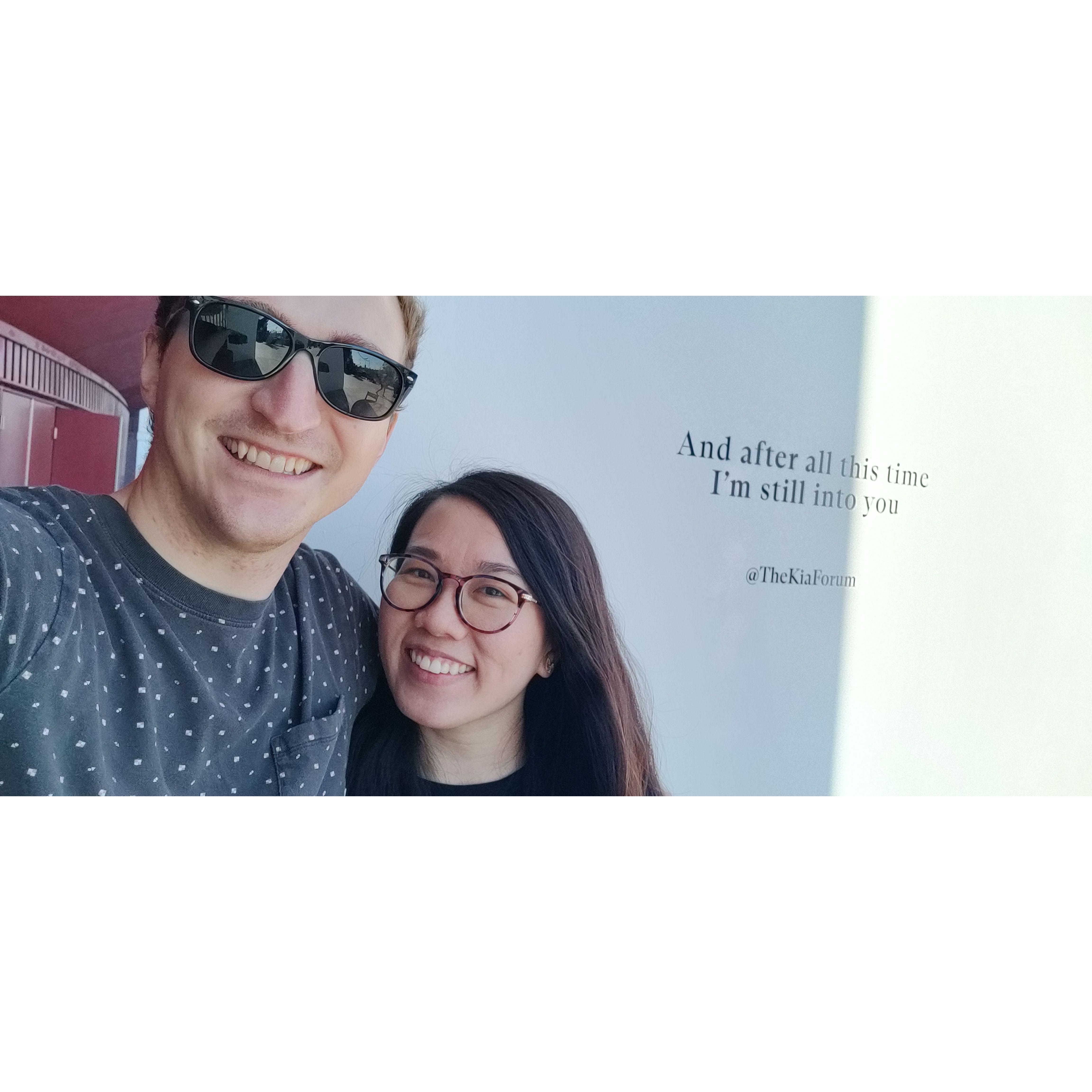 July 2023: Mathias took Leslie to see her favorite band in the world... for his birthday haha