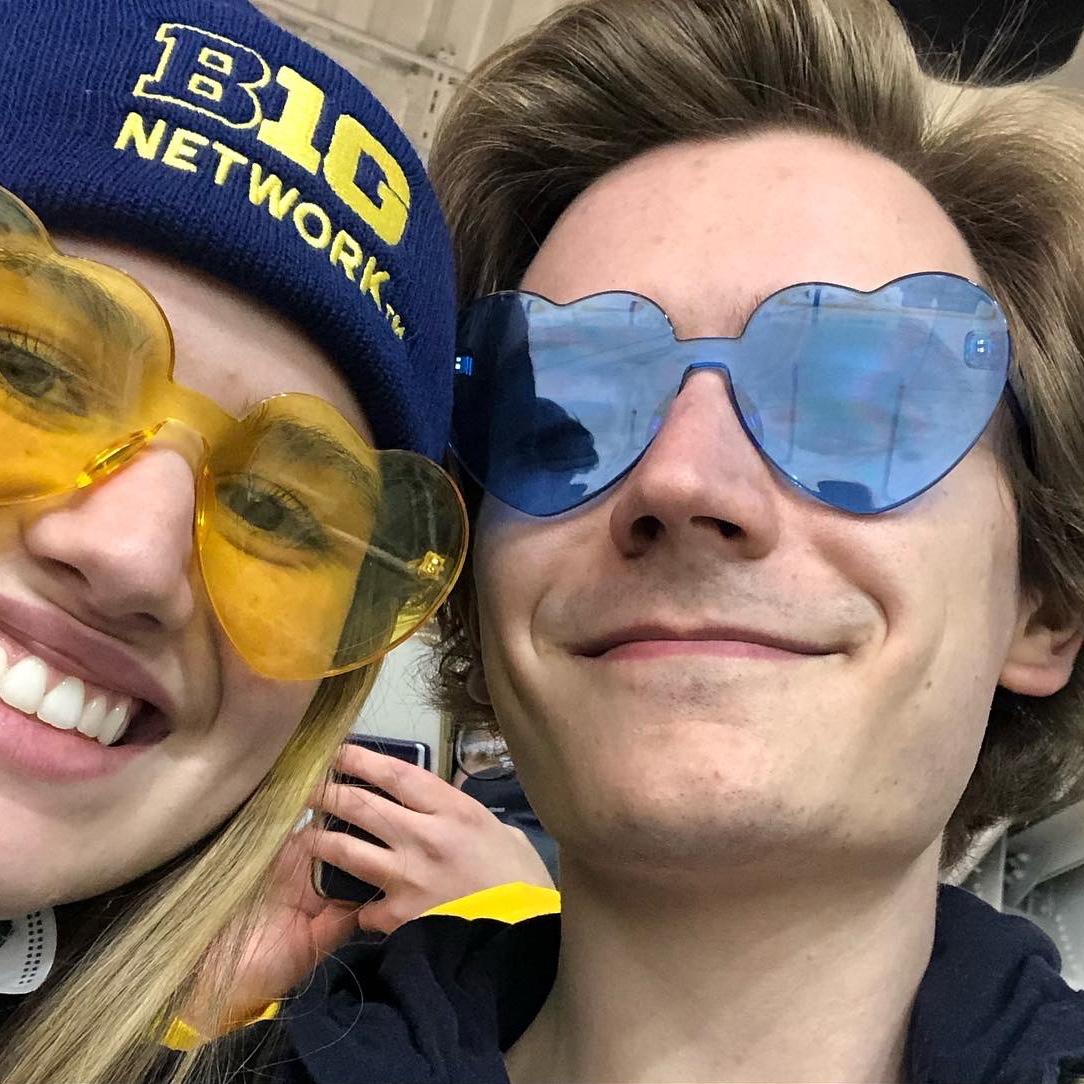 This photo is from Josh's first ever Umich hockey game with Reagan. He quickly learned that it would not be the last. Fortunately, he loves hockey now too!
