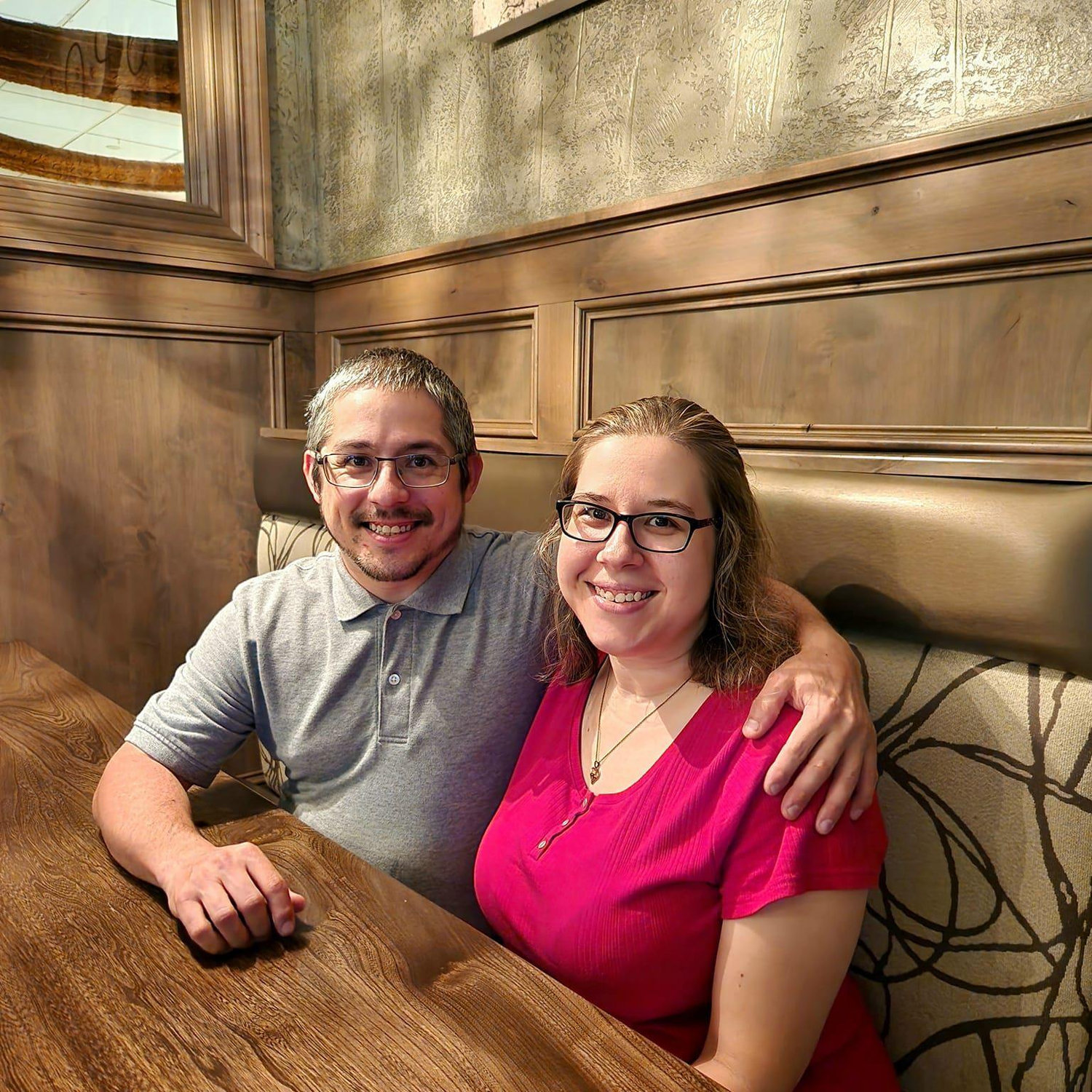 Taken on one of our anniversary dinners August 10th. Now soon we'll have a new anniversary date to celebrate!