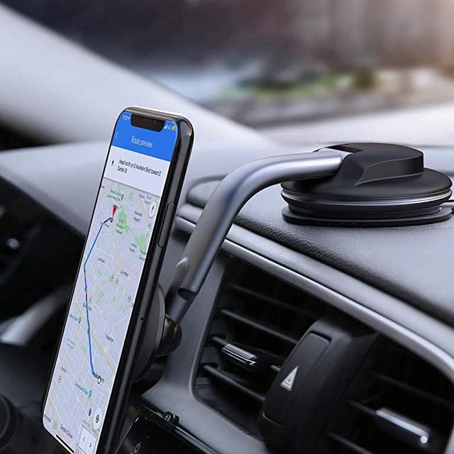 AUKEY Car Phone Mount 360 Degree Rotation Dashboard Magnetic Cell Phone Holder for Car Compatible with iPhone 11 Pro Max / 11 / XS Max/XS / 8/7, Samsung Galaxy S10+, Google Pixel 3 XL, and More
