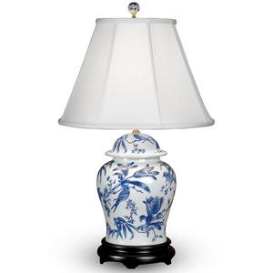 BIRD AND LILY PORCELAIN TABLE LAMPS