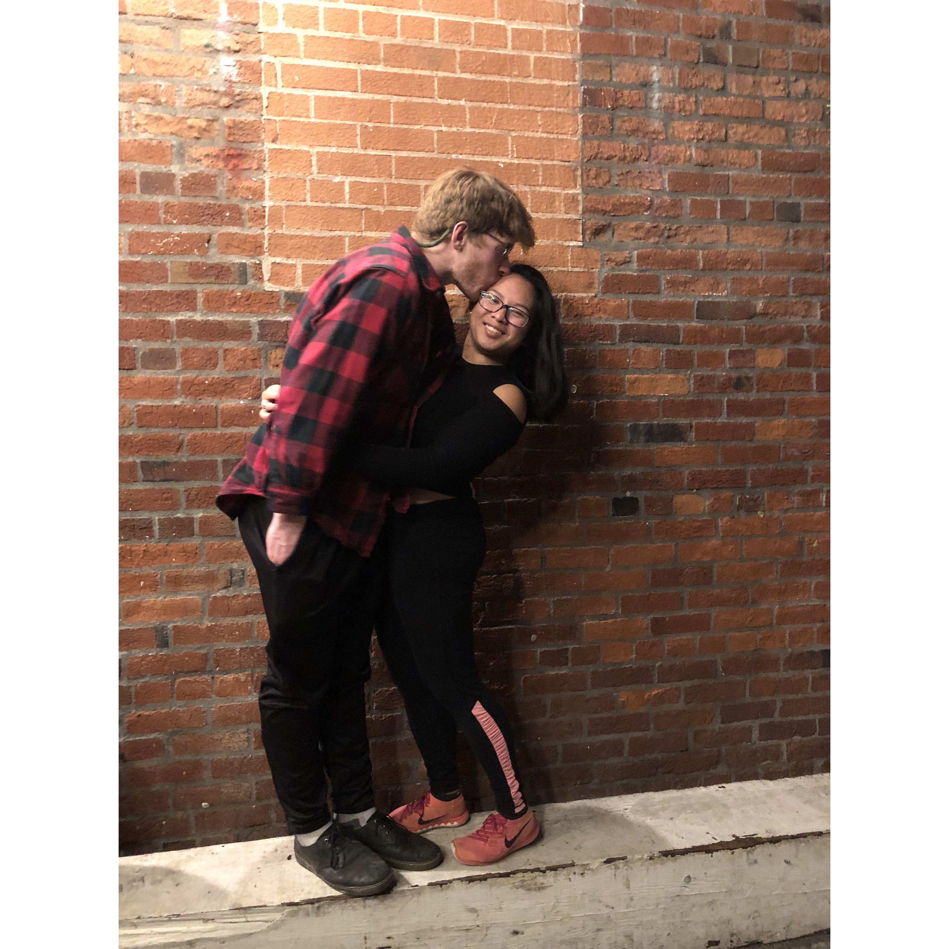 A spontaneous photo outside a dive bar in San Francisco.