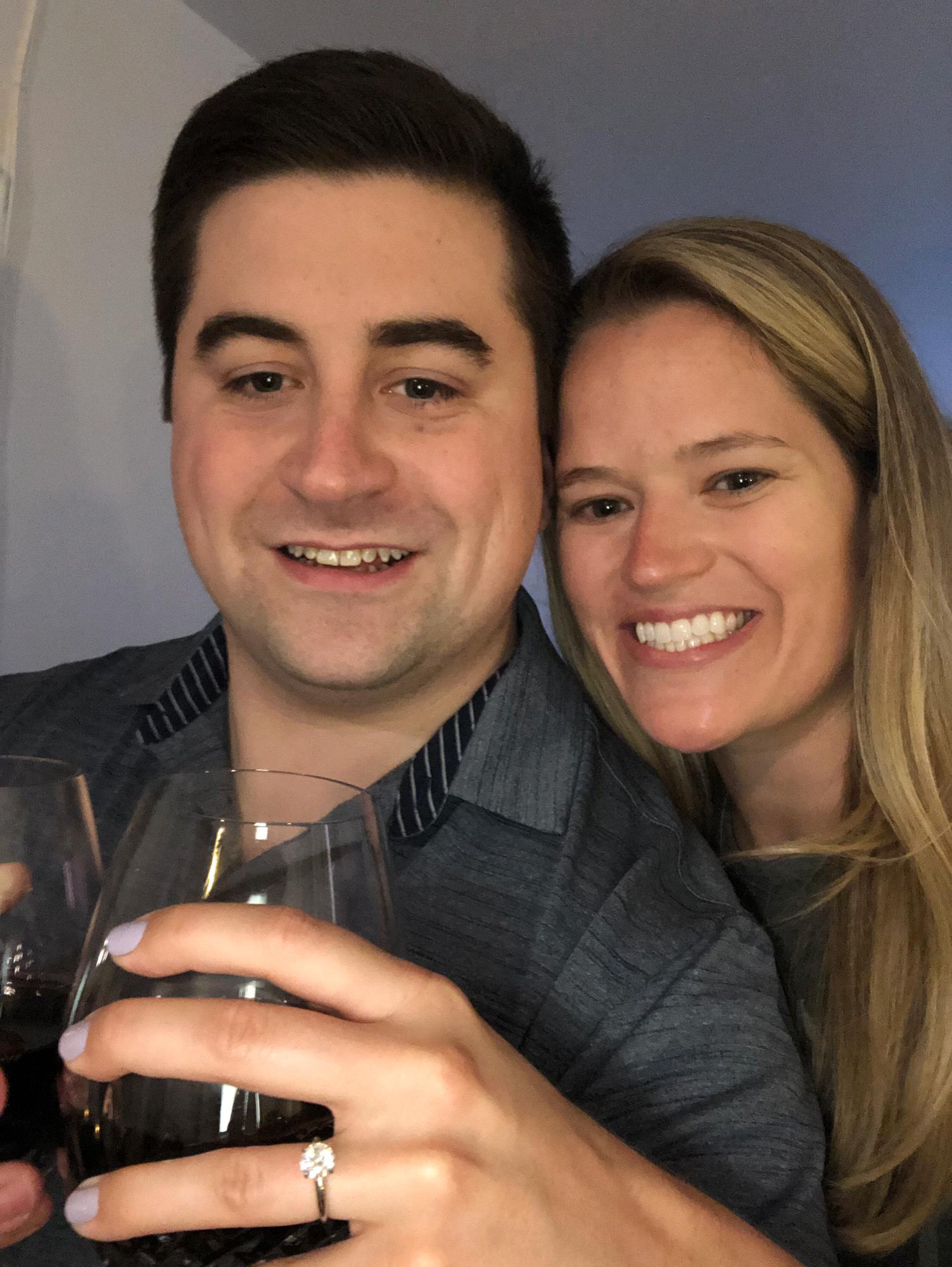 April 28, 2019 - The night we got engaged, in our apartment in NYC
