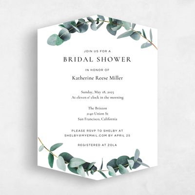 Green Diamond Wedding Wedding Shower Invitation - Galata Vine