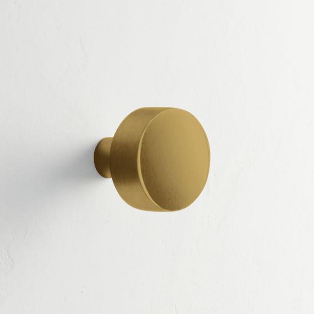 Tumbled Brass Linden Small Cabinet Knob, 1"