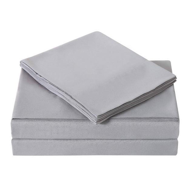 King Microfiber Everyday Sheet Set Gray - Truly Soft