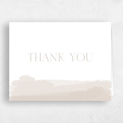 Canvas Tan, Beige Wedding Thank You - Saif Landscape