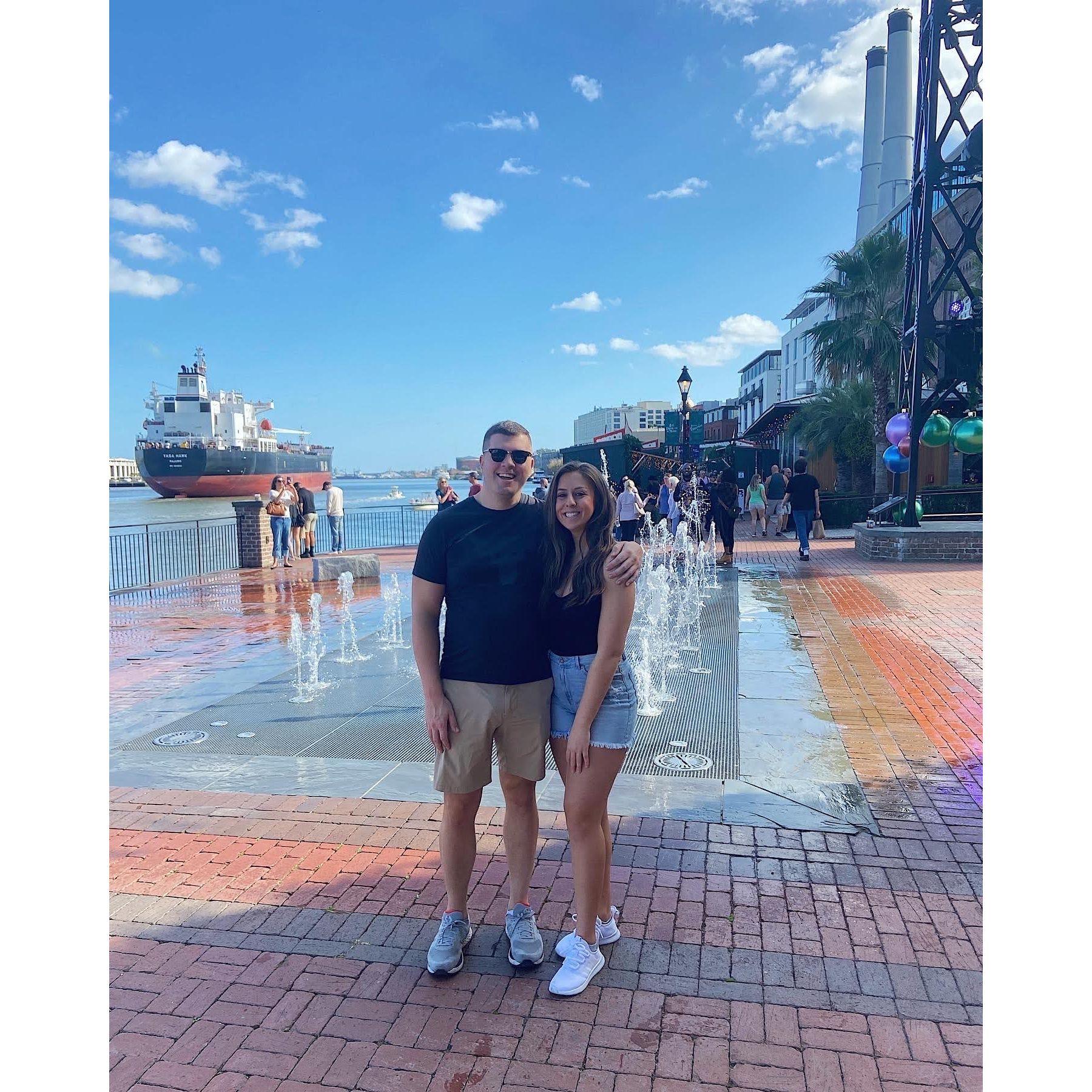 This picture is from our trip to Savannah, Georgia. Our favorite memory? A whiskey bar where the bartender kept surprising us with custom cocktails all night long.