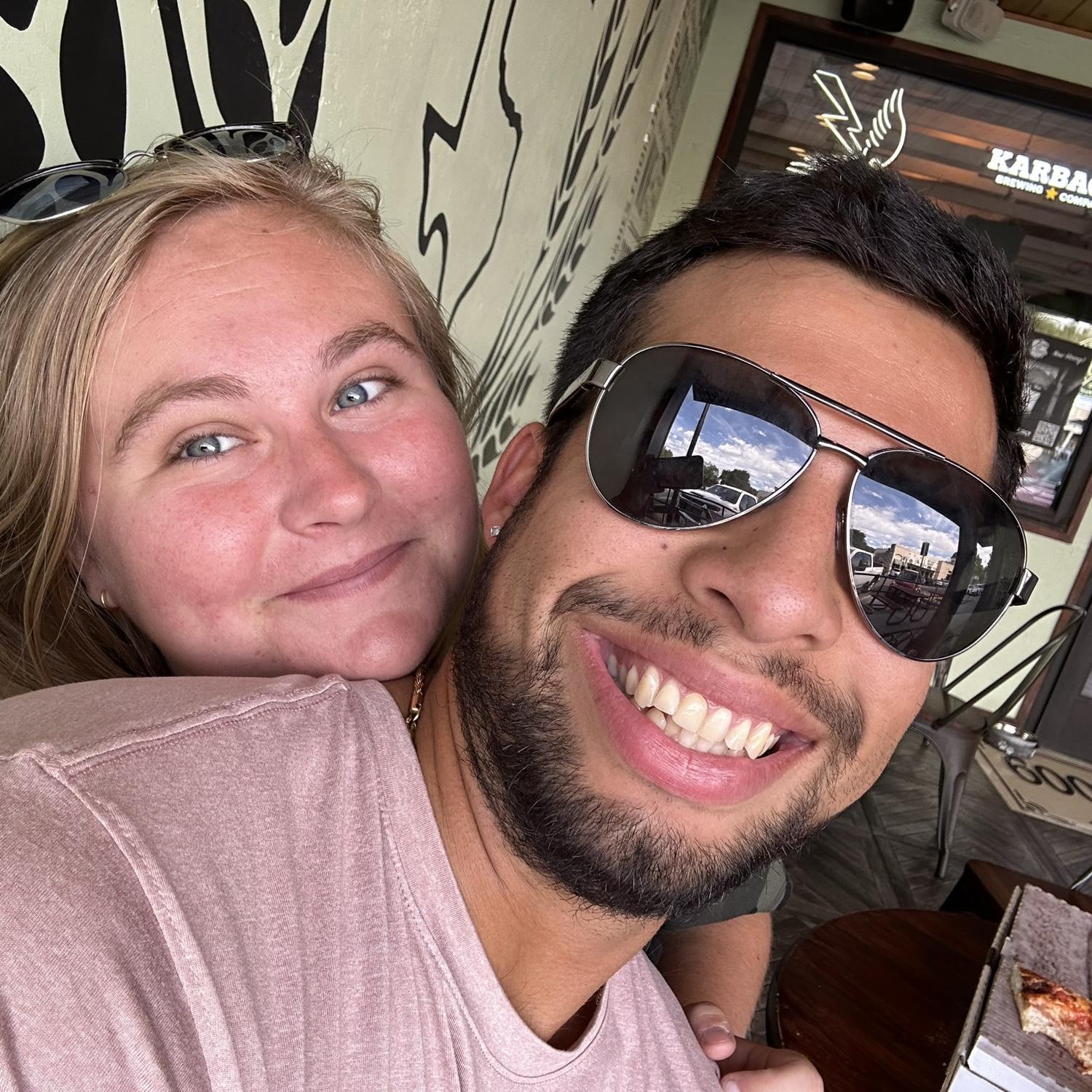 One of our favorite memories…we spent the afternoon outside on a patio in Georgetown, eating pizza and drinking beer while watching the Dallas Cowboys almost win lol!