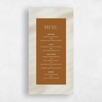 Brown Wedding Menu - Pinellas