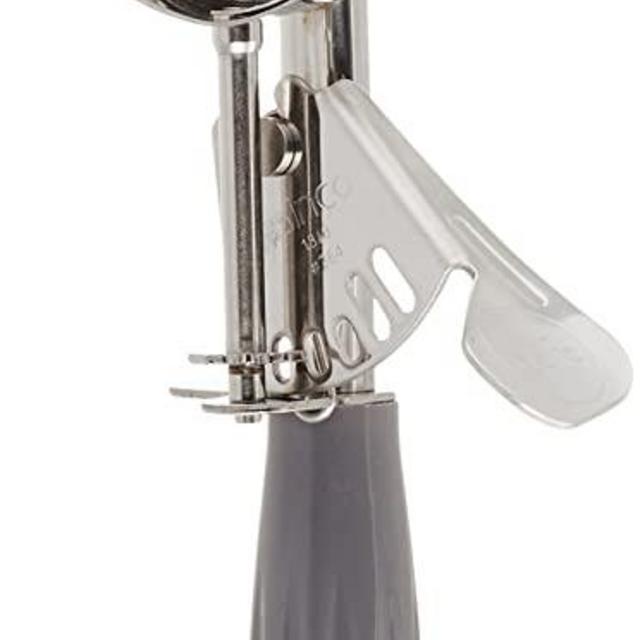 Winco ICD-8 No.8 Ice Cream Disher with Plastic Handle, Size 8, 4 oz Capacity, Gray, Stainess Steel