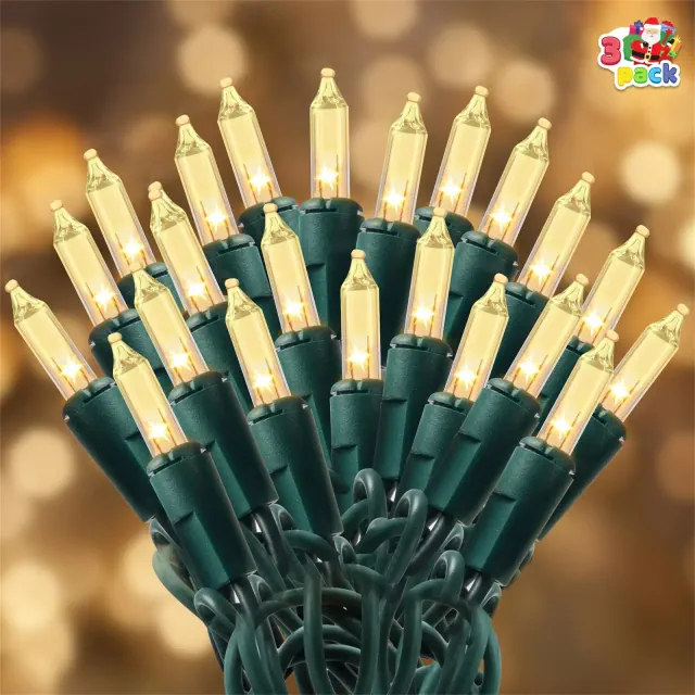 Joyfy 300 Counts 67.5FT Christmas String Lights Outdoor, Christmas Tree Lights with Green Wire for Holiday Event Wedding Party Decorations