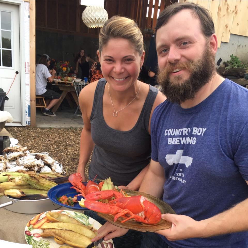 Lobster Feed at Putting Down Roots Farm. Jen moved to Kentucky the next day!
