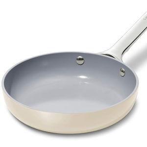 Caraway Nonstick Ceramic Mini Fry Pan (1.05 qt, 8") - Non Toxic, PTFE & PFOA Free - Oven Safe & Compatible with All Stovetops (Gas, Electric & Induction) - Cream