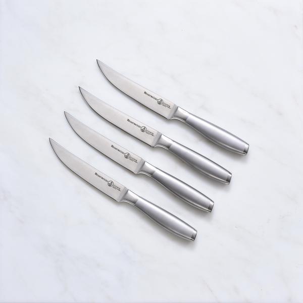 Messermeister Avanta Fine Edge Steak Knife Set, 4-Piece, Stainless Steel