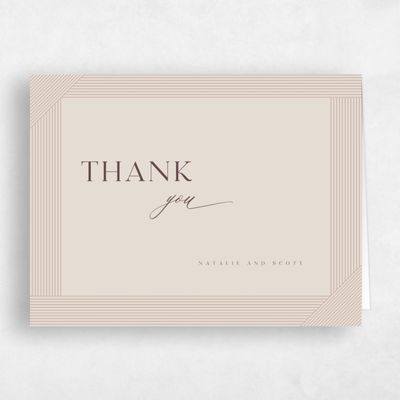 Latte, Brown Wedding Thank You - Callum Landscape