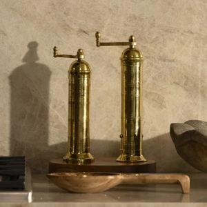 Ophelia Greek Salt + Pepper Mills, Set of 2