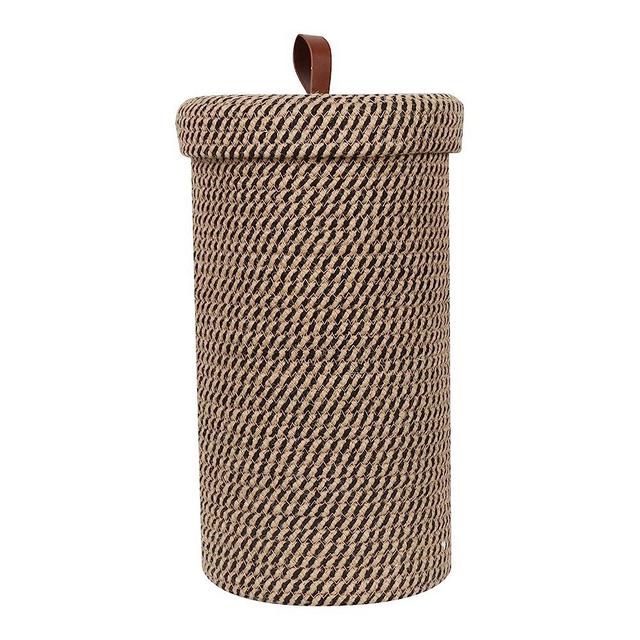ZOES HOMEWARE Freestanding Toilet Paper Storage,Boho Decor Toilet Paper Holder Stand for Bathroom,Jute Handmade Woven Toilet Paper Basket for Mega Roll,3 Rolls of Toilet Tissue Storage,7.8" x 14.5"