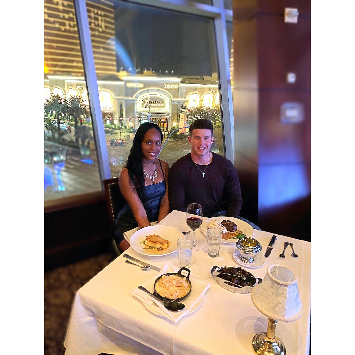 Our first anniversary dinner in Vegas at The Capital Grille in October 2020
