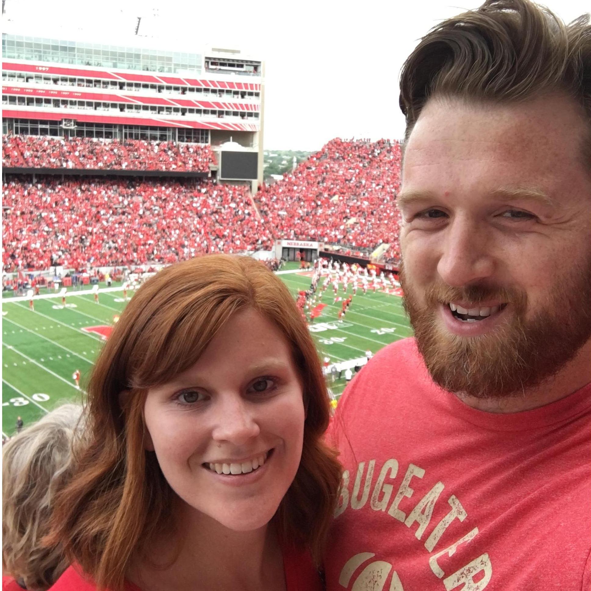 Alli's first Husker game