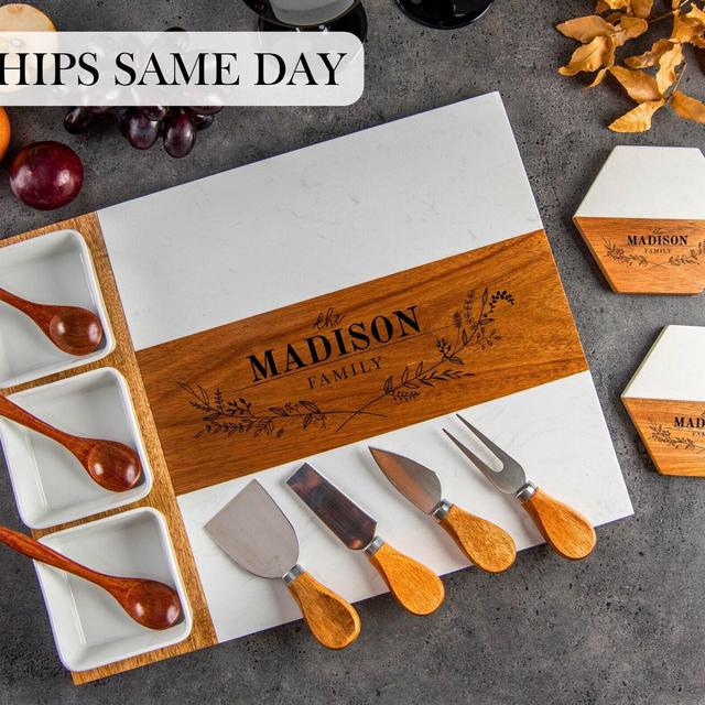 Personalized Charcuterie Board Set, Gift for Couples, Grandma Gift Idea From Daughter, Gift for Mommy, Custom Gift for Her Christmas Gifts